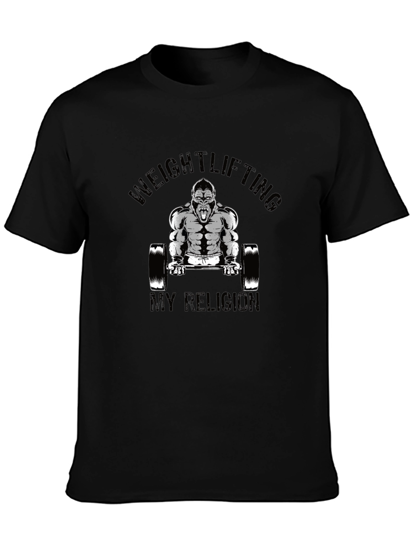 Weightlifting Gorilla Black T-Shirt