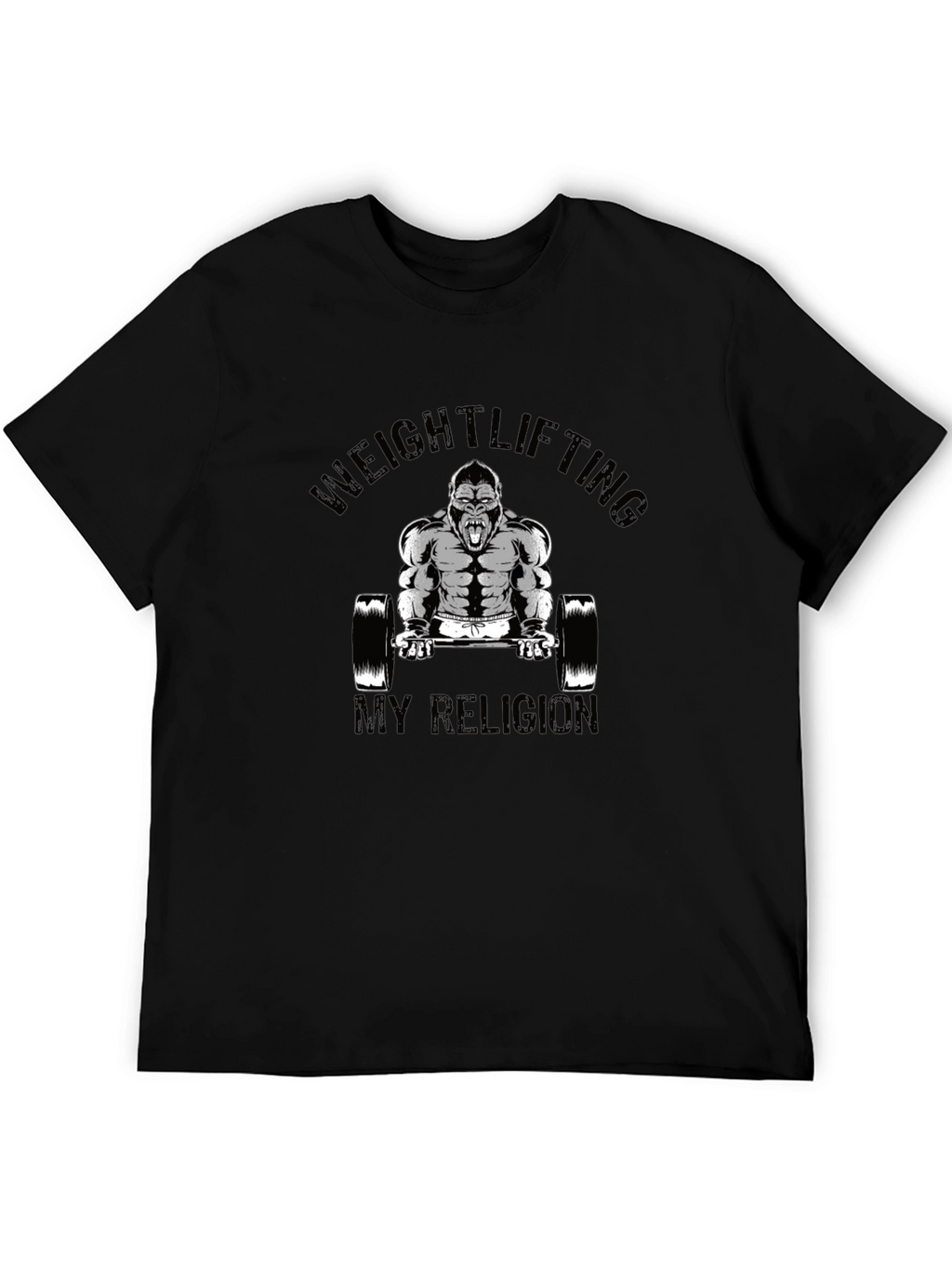 Weightlifting Gorilla Black T-Shirt
