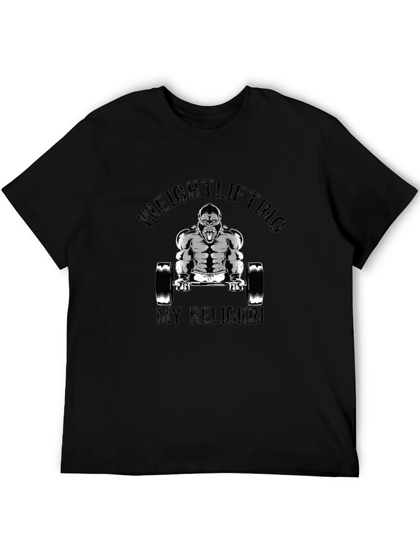 Weightlifting Gorilla Black T-Shirt