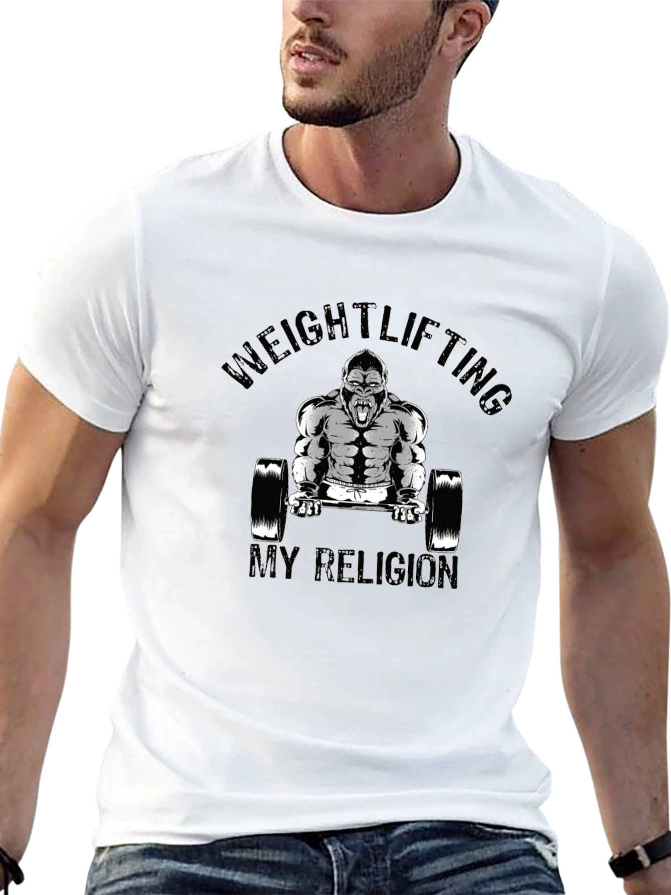 Weightlifting Gorilla Black T-Shirt