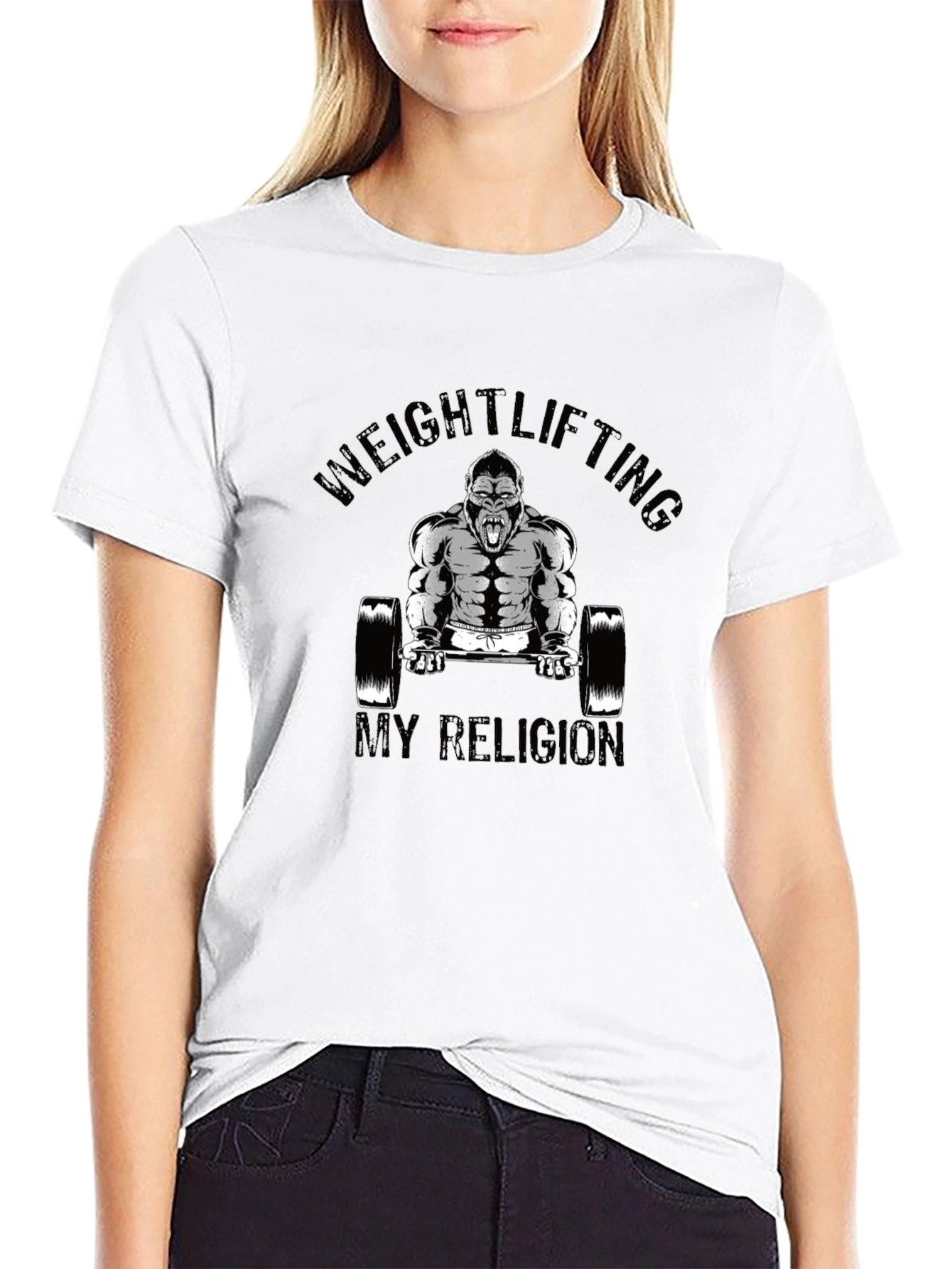 Weightlifting Gorilla Black T-Shirt