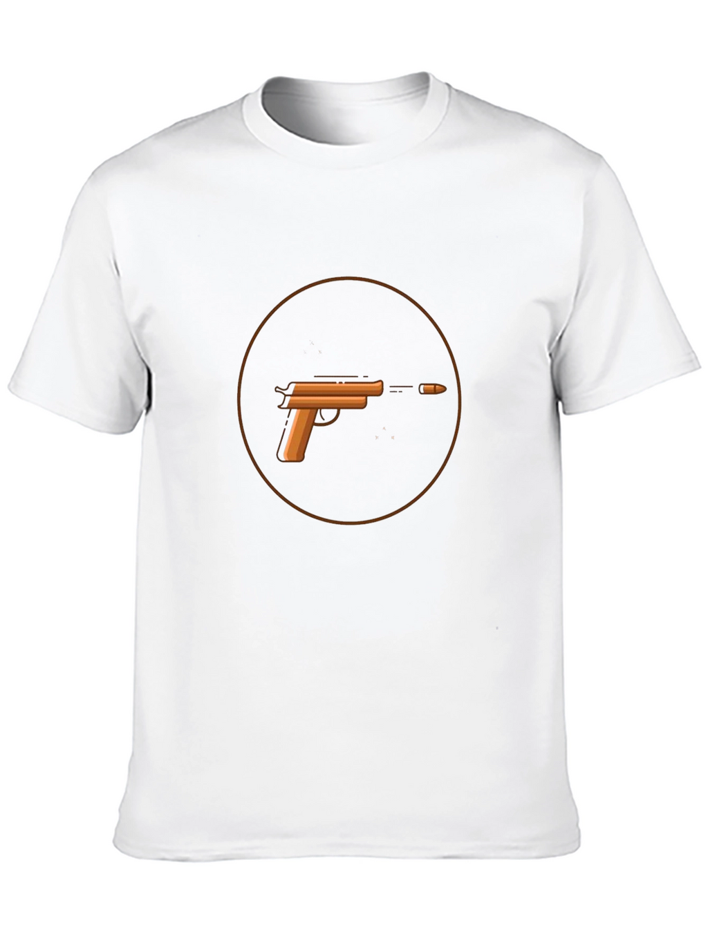 Gun Graphic T-Shirt - Casual Black Tee