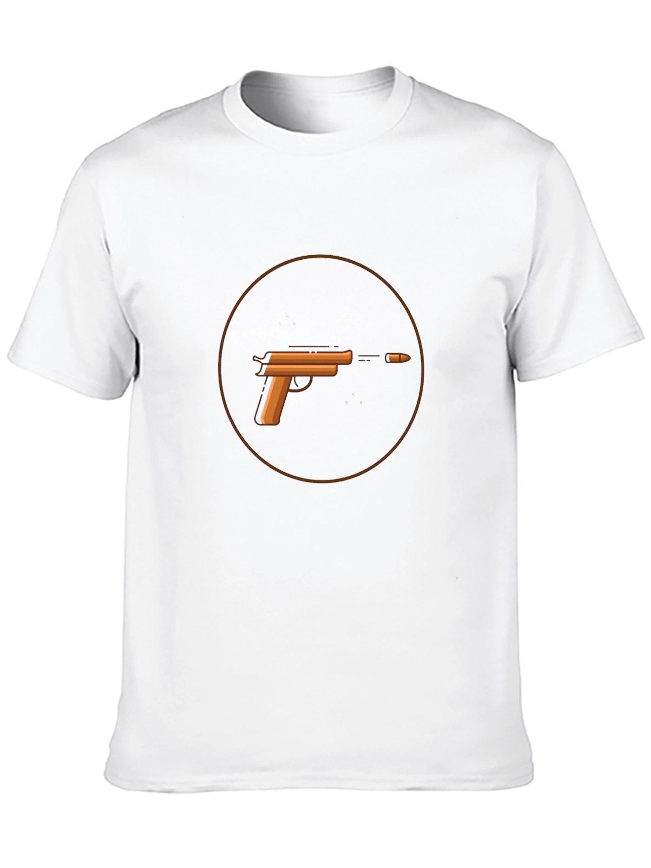 Gun Graphic T-Shirt - Casual Black Tee
