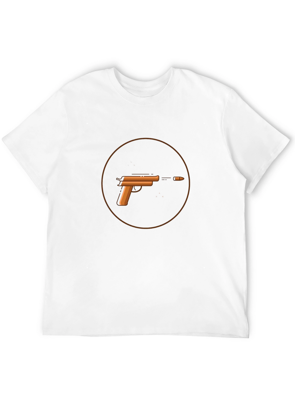 Gun Graphic T-Shirt - Casual Black Tee