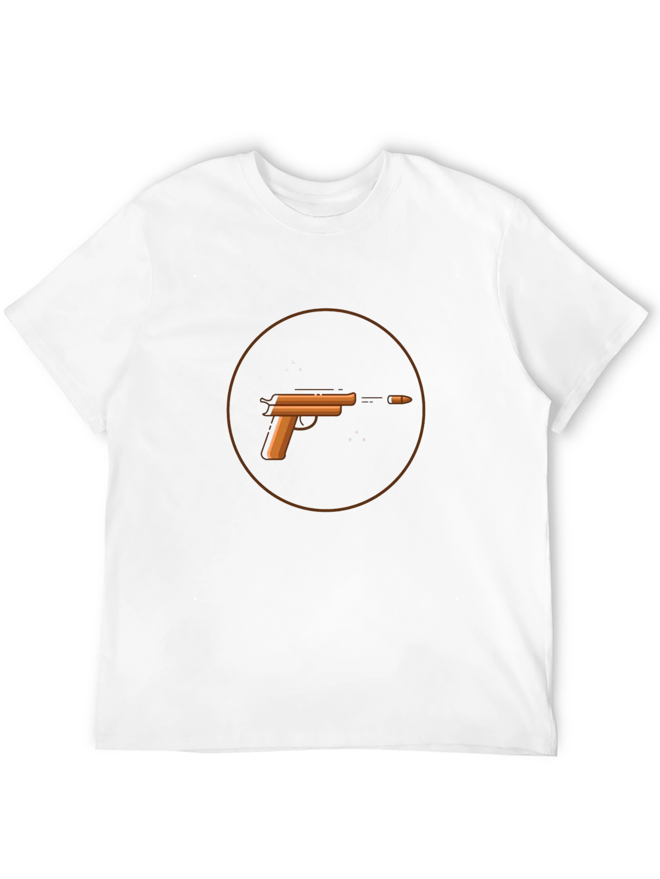 Gun Graphic T-Shirt - Casual Black Tee
