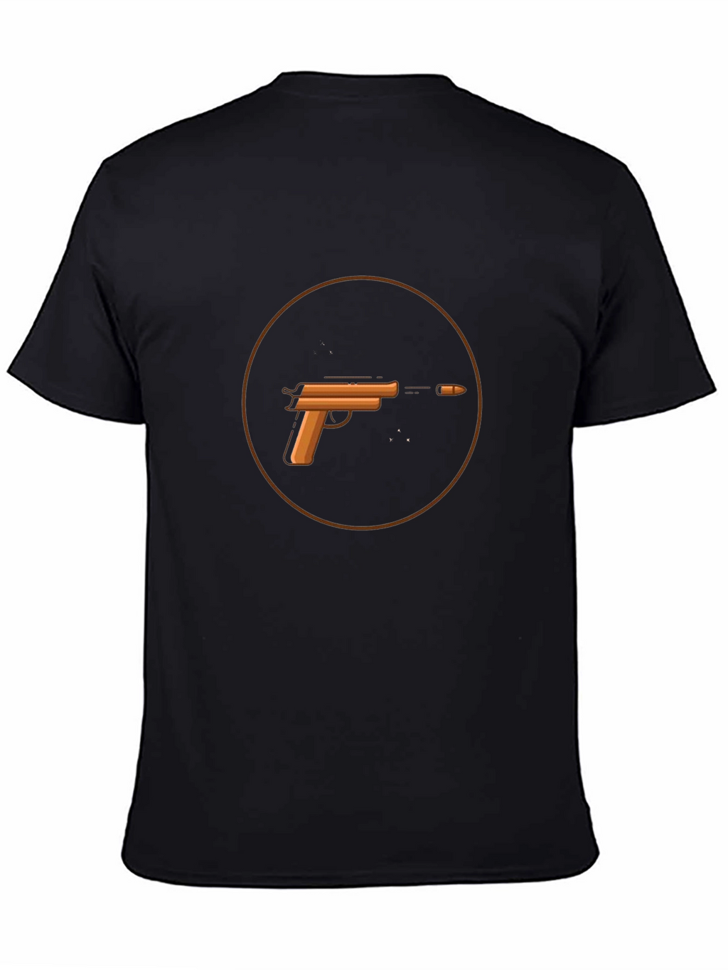 Gun Graphic T-Shirt - Casual Black Tee