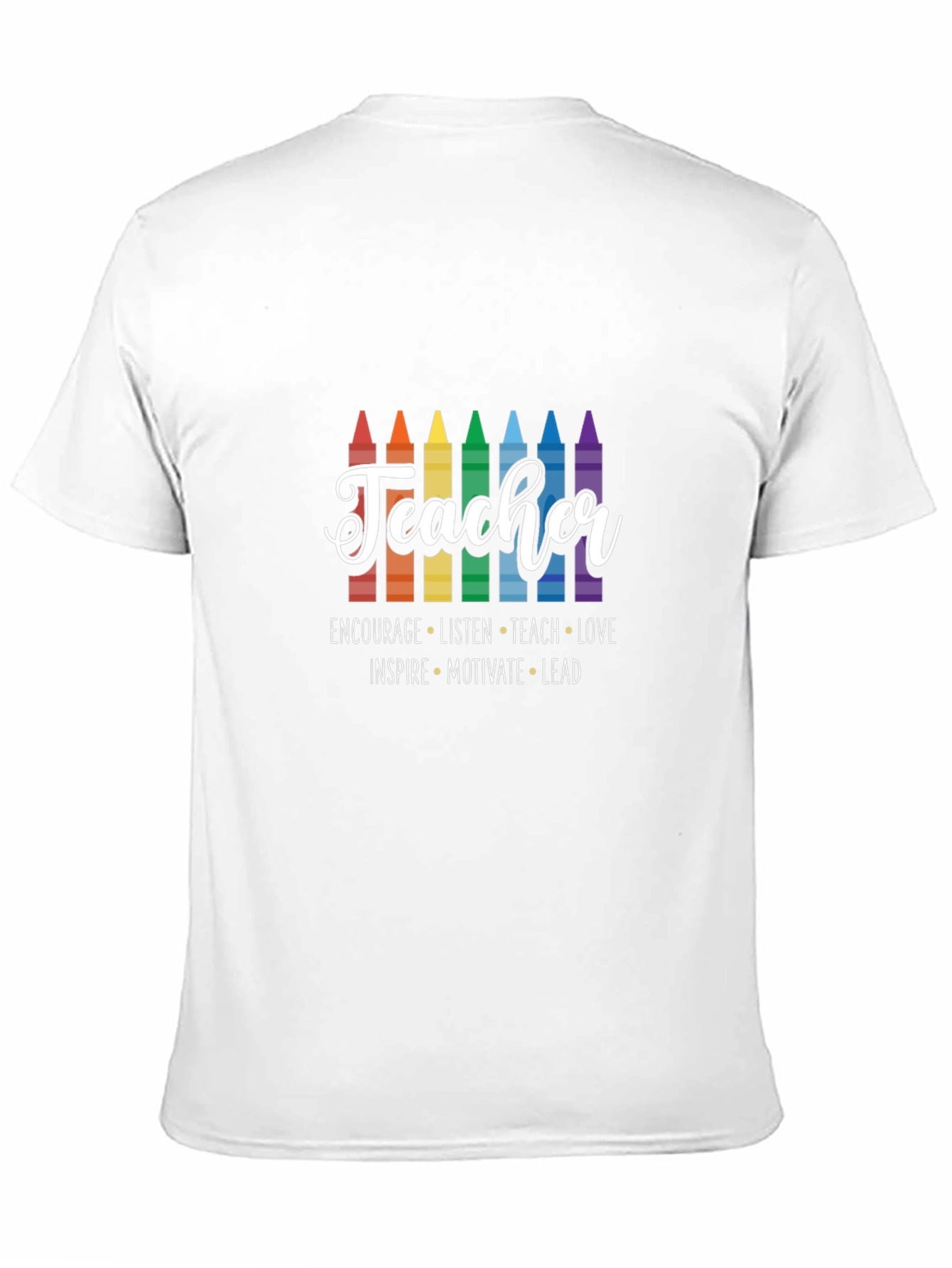 Teacher Crayon Graphic T-Shirt