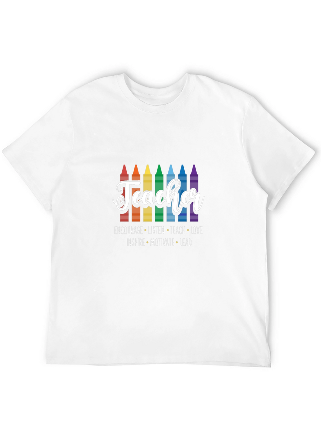 Teacher Crayon Graphic T-Shirt