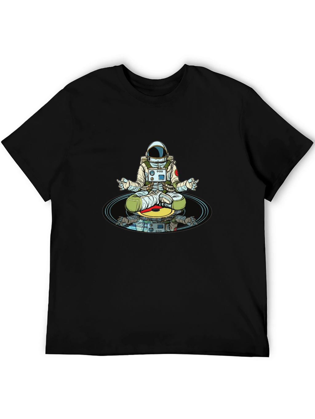 Meditating Astronaut T-Shirt - Cosmic Zen