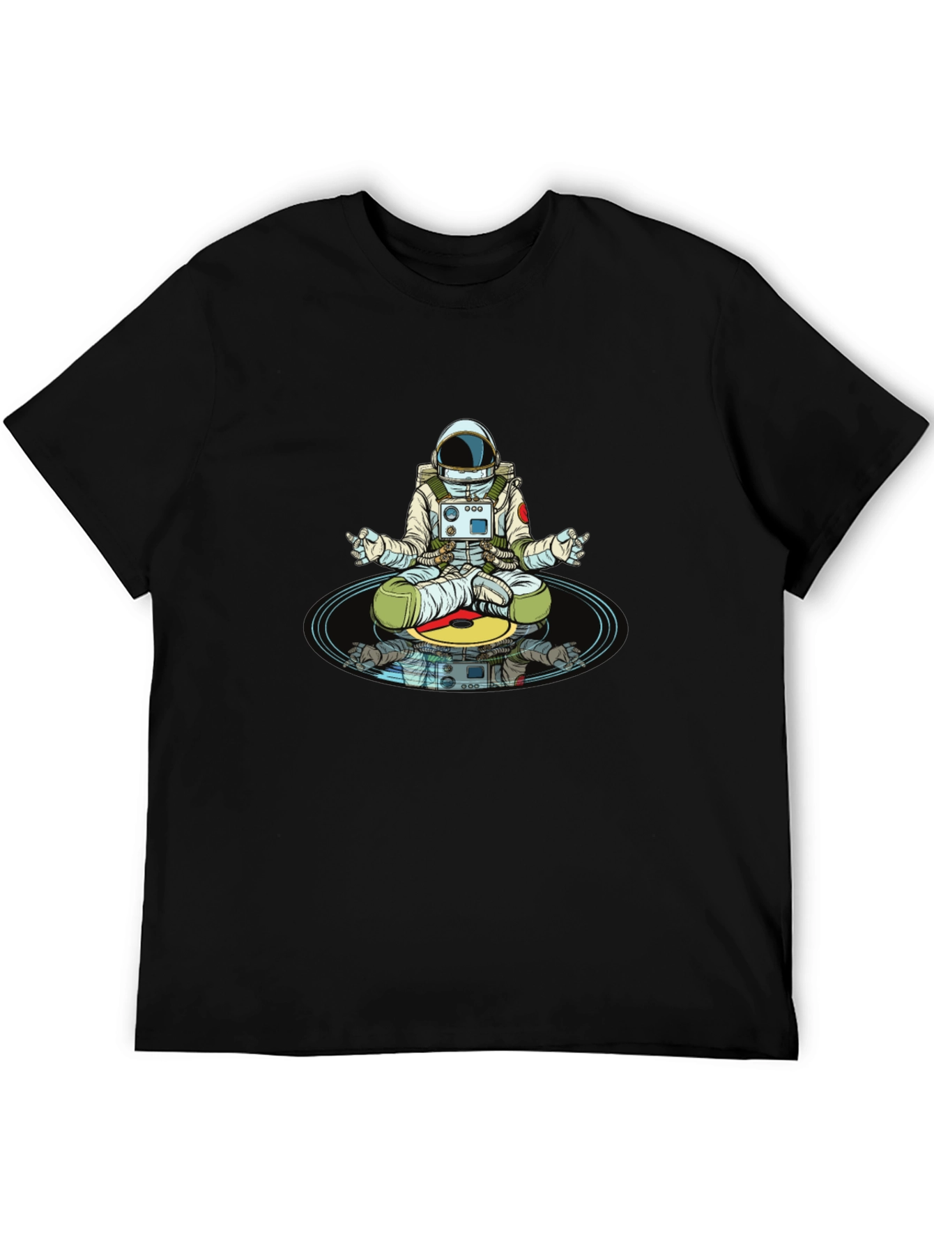 Meditating Astronaut T-Shirt - Cosmic Zen