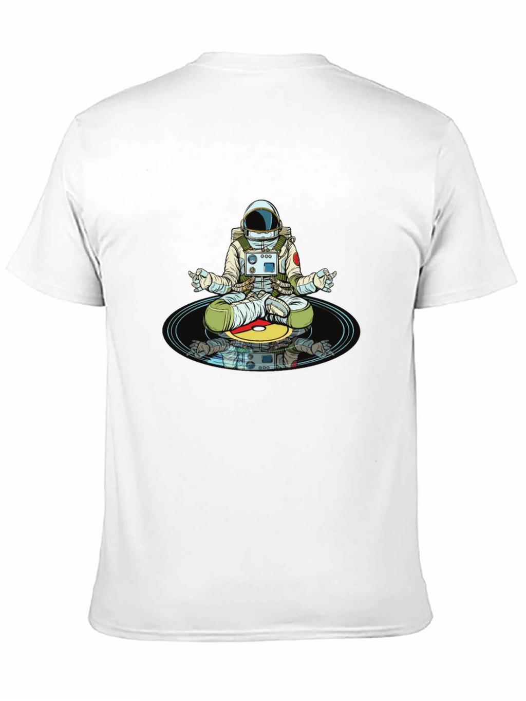 Meditating Astronaut T-Shirt - Cosmic Zen