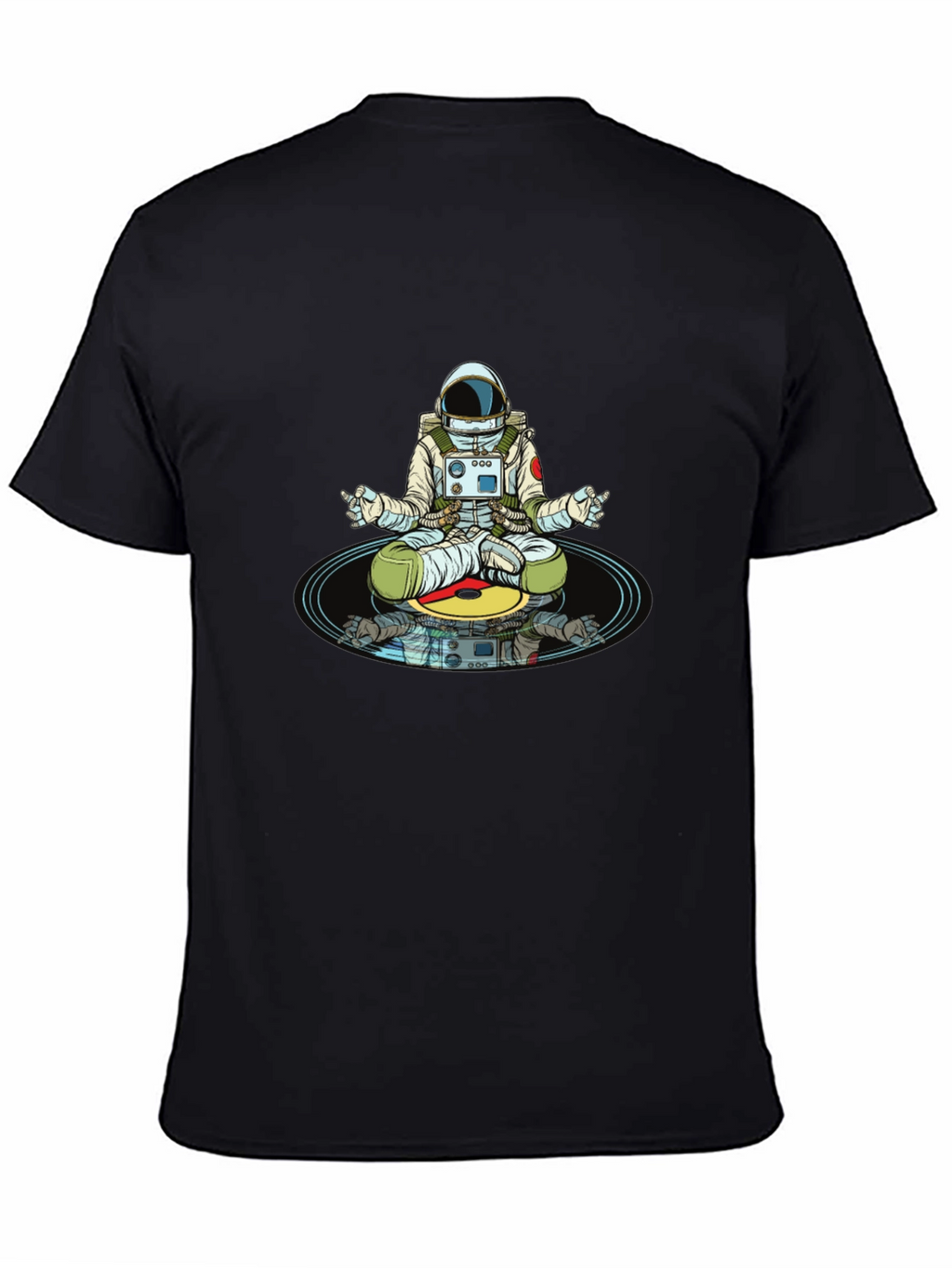 Meditating Astronaut T-Shirt - Cosmic Zen