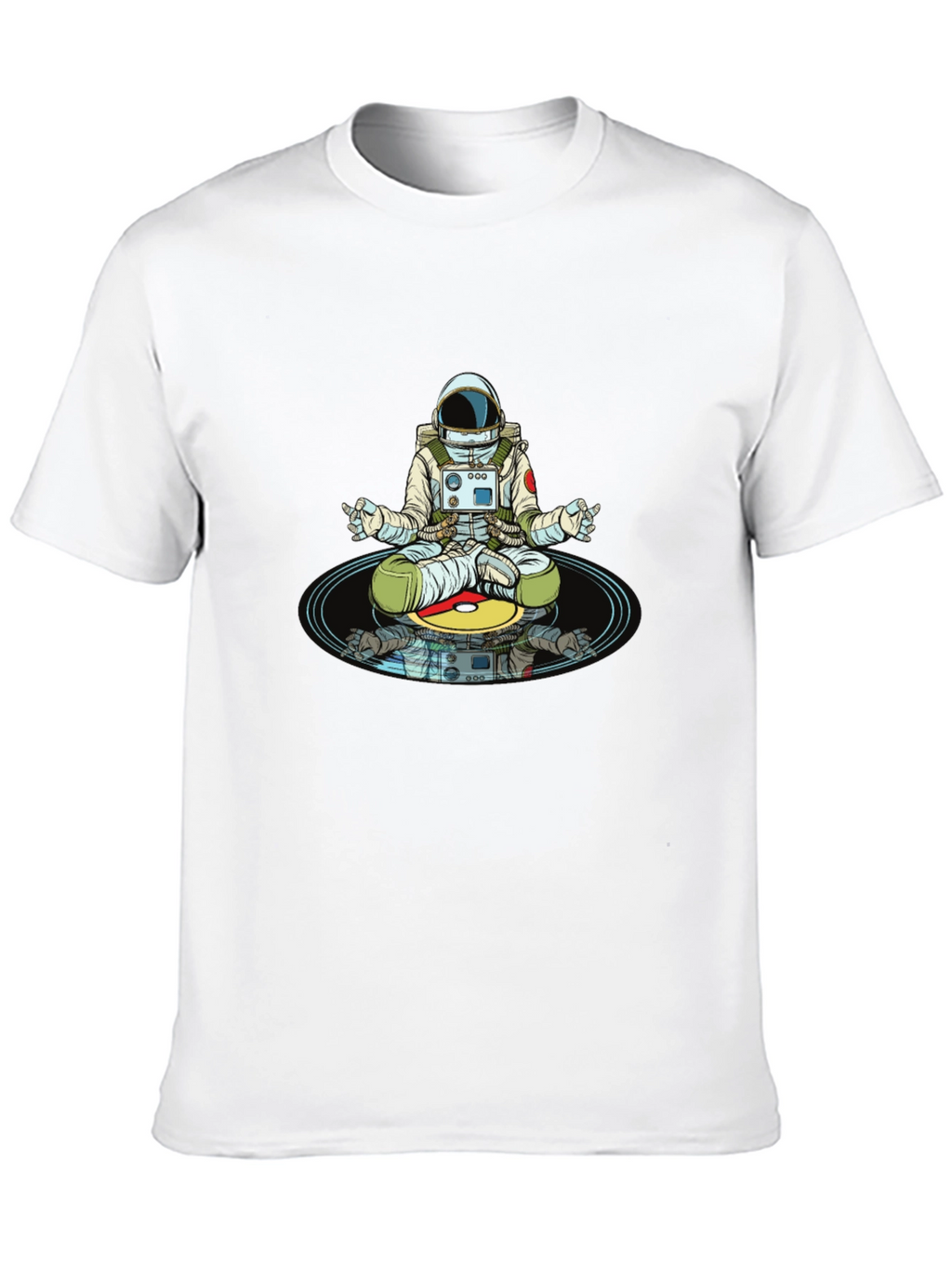 Meditating Astronaut T-Shirt - Cosmic Zen