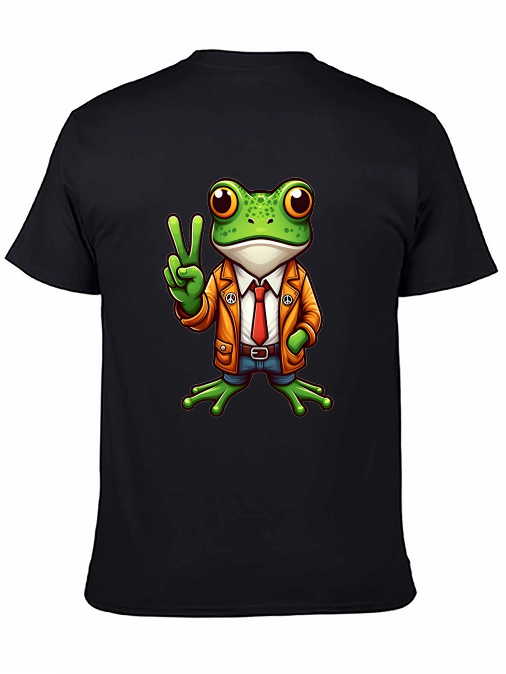 Frog Peace Sign T-Shirt - Cool Cartoon Graphic Tee