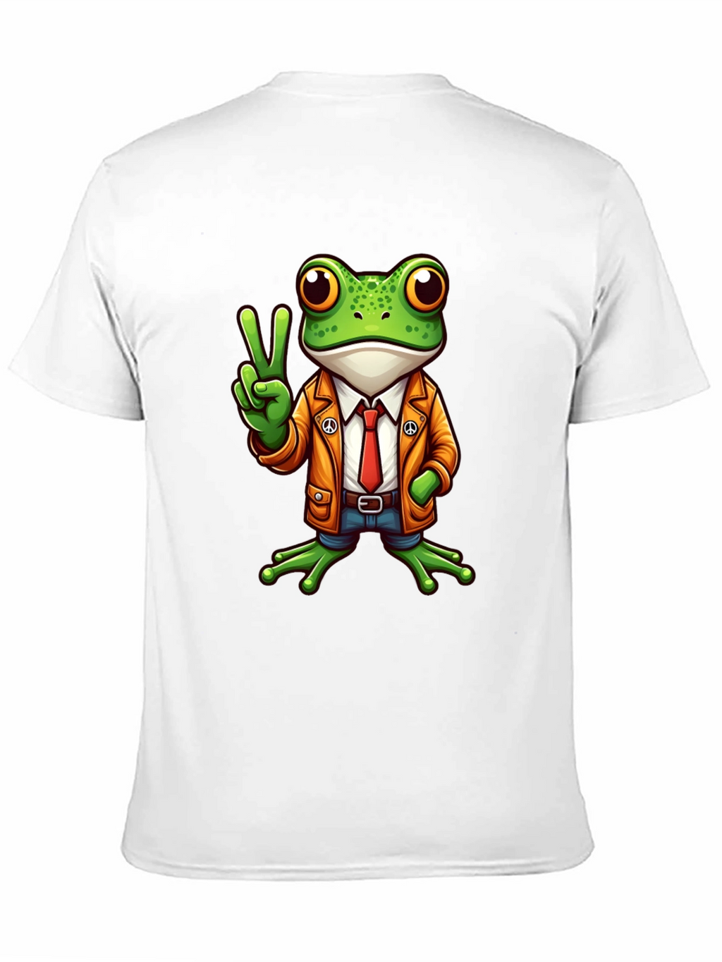 Frog Peace Sign T-Shirt - Cool Cartoon Graphic Tee