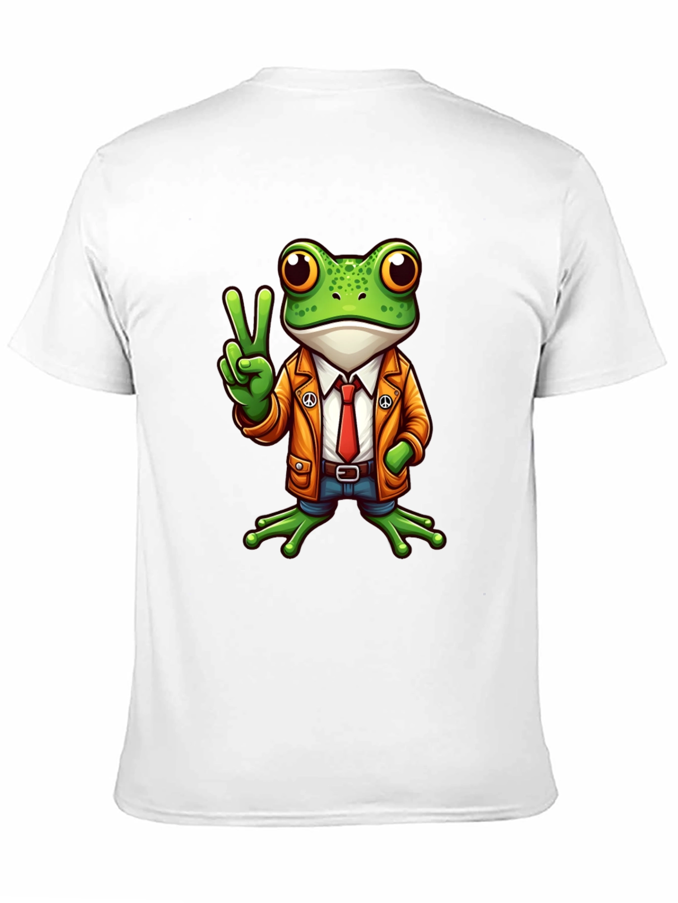 Frog Peace Sign T-Shirt - Cool Cartoon Graphic Tee