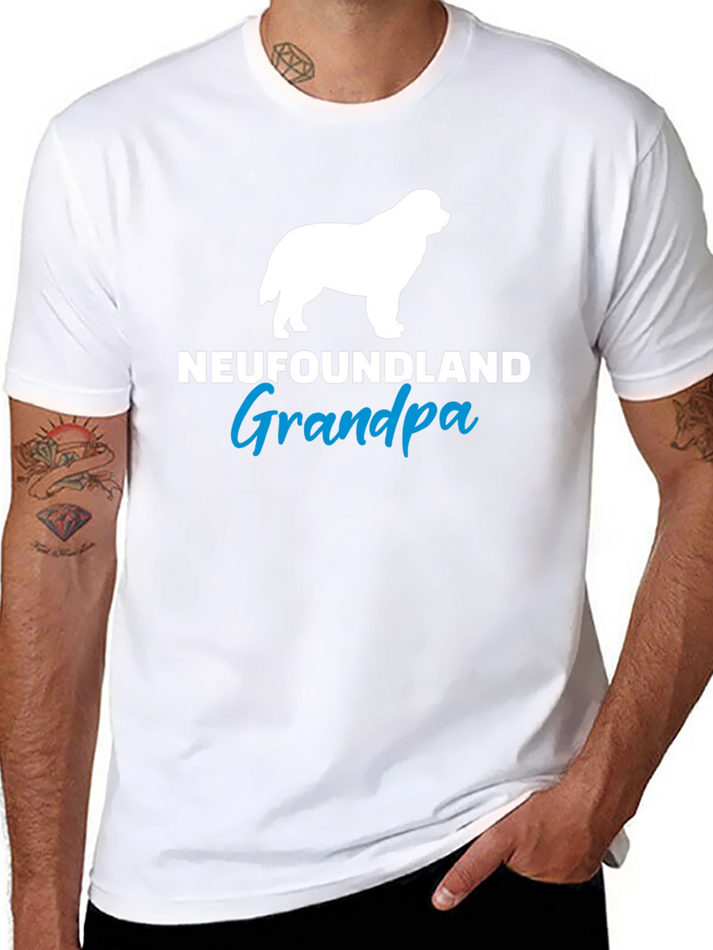 Newfoundland Grandpa Dog Lover T-Shirt