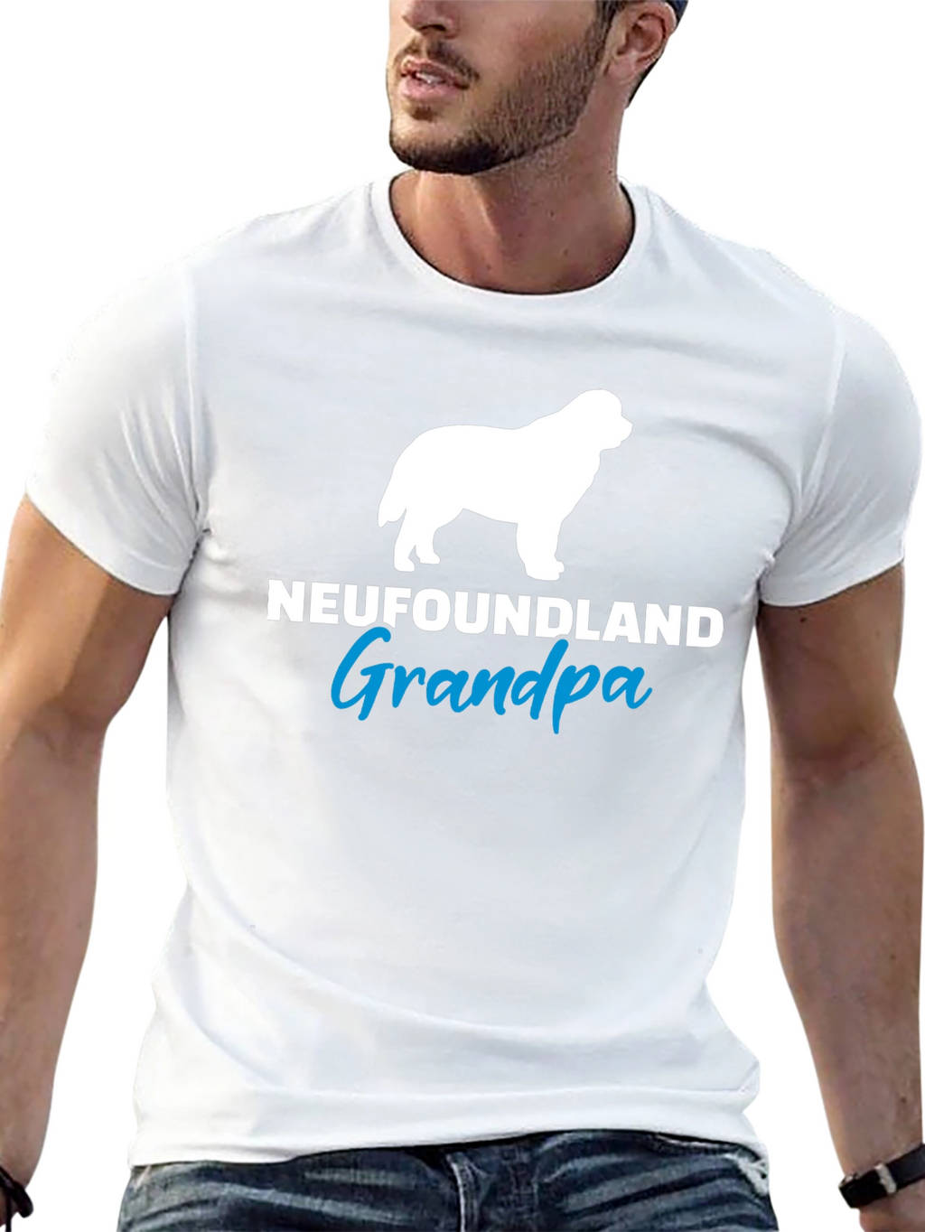 Newfoundland Grandpa Dog Lover T-Shirt
