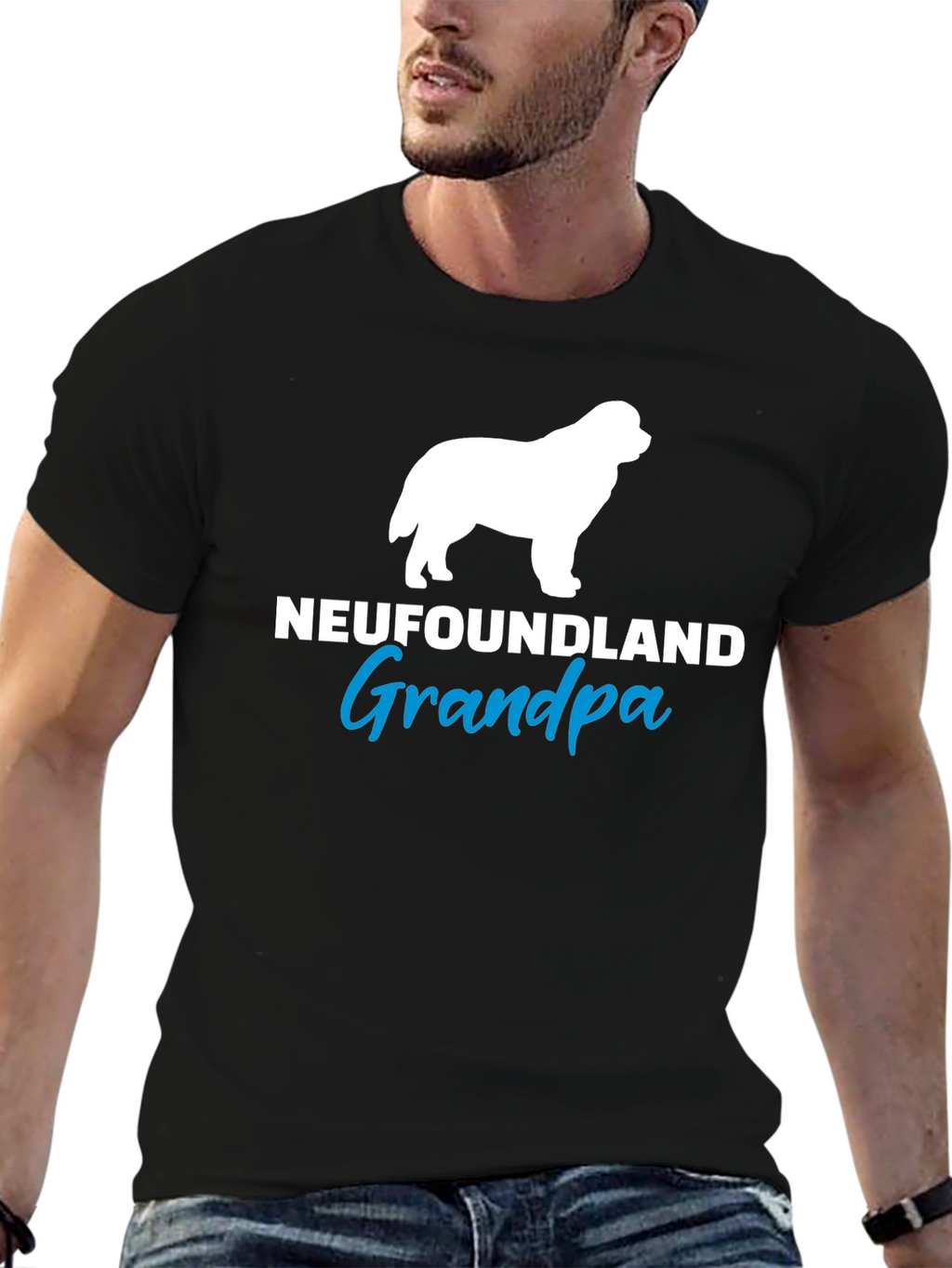Newfoundland Grandpa Dog Lover T-Shirt