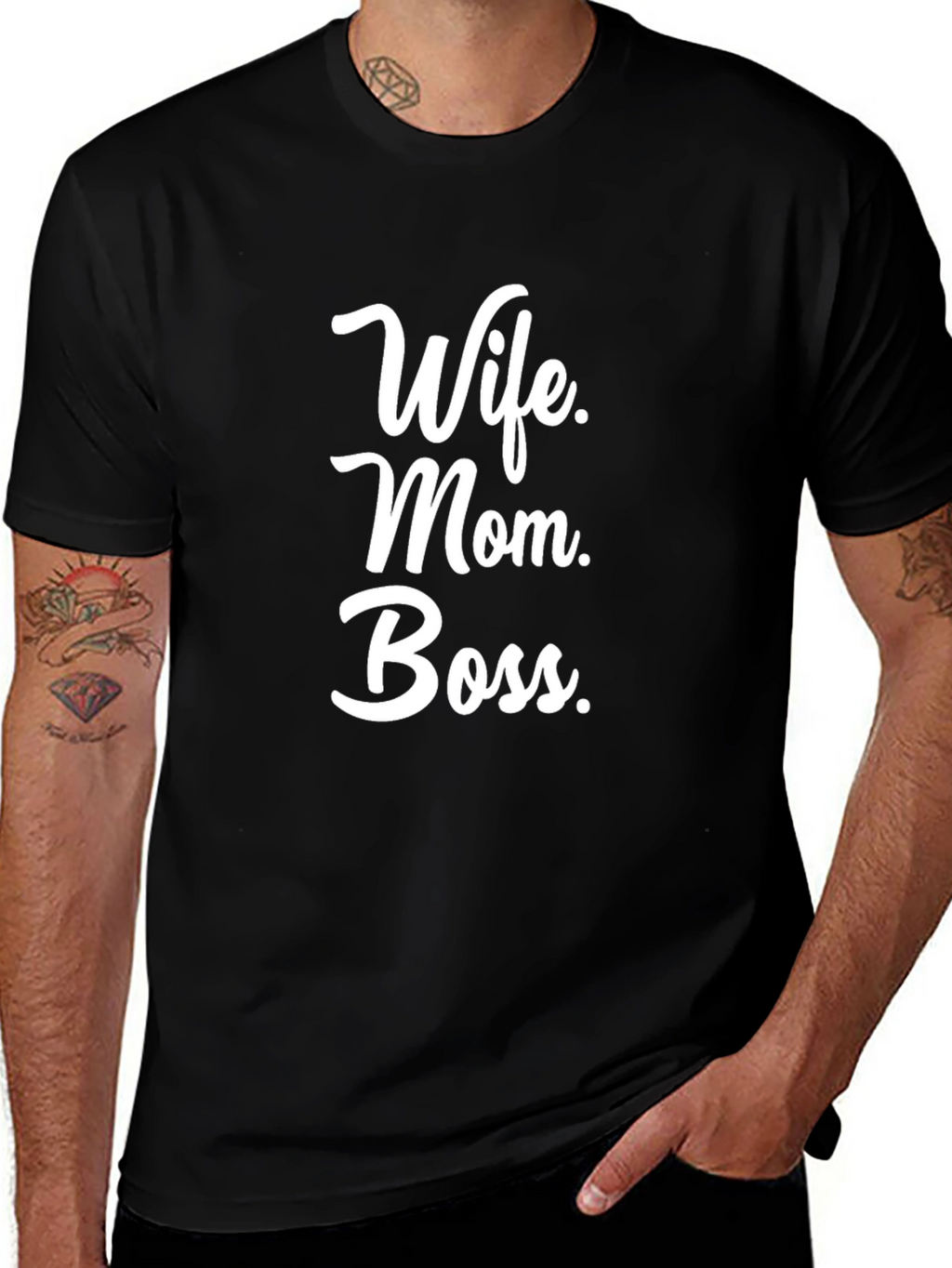 Wife Mom Boss T-Shirt - Stylish & Empowering