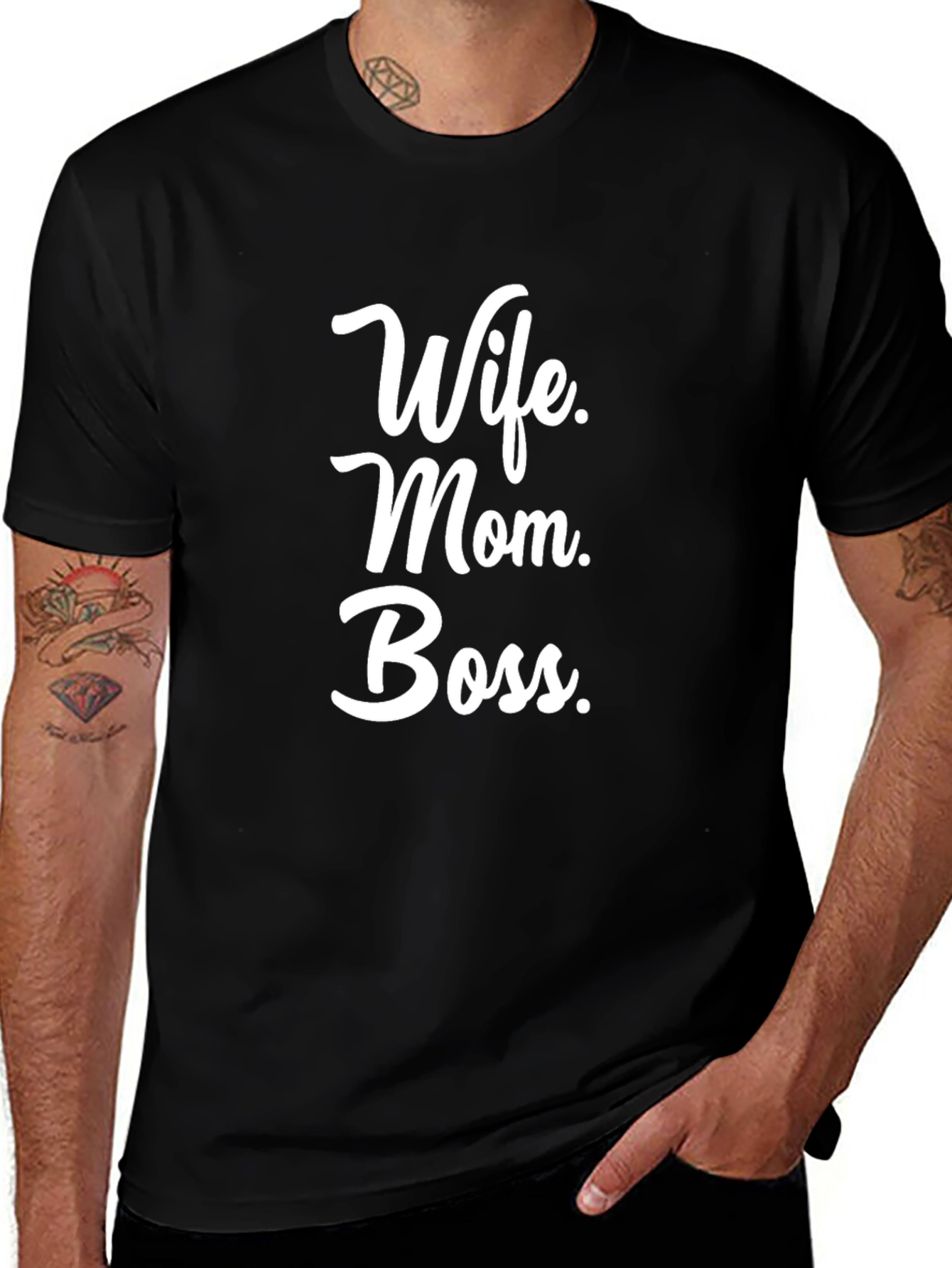 Wife Mom Boss T-Shirt - Stylish & Empowering