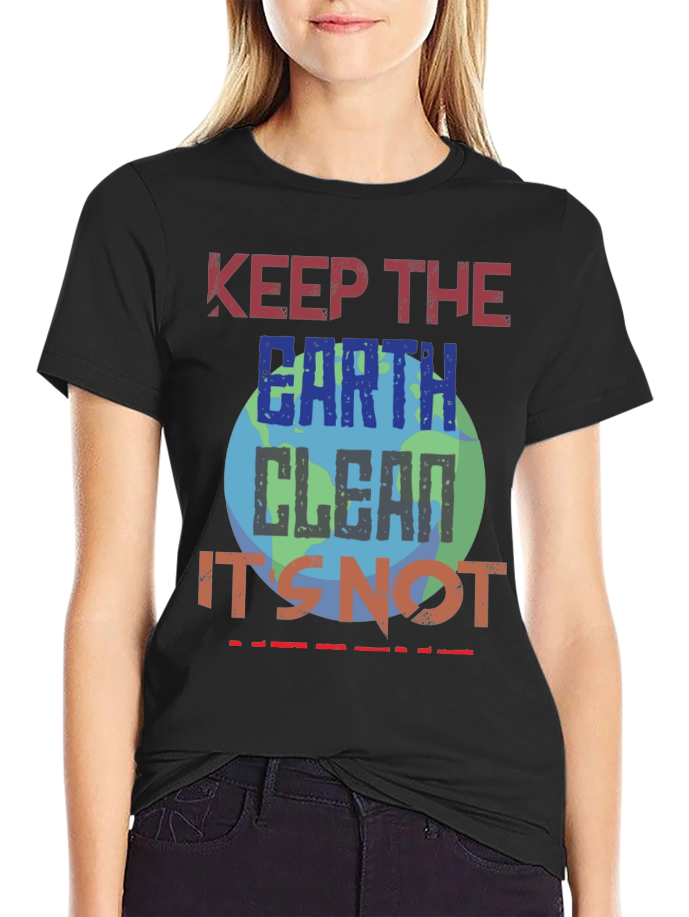 Keep Earth Clean T-Shirt - Eco-Friendly Planet Design
