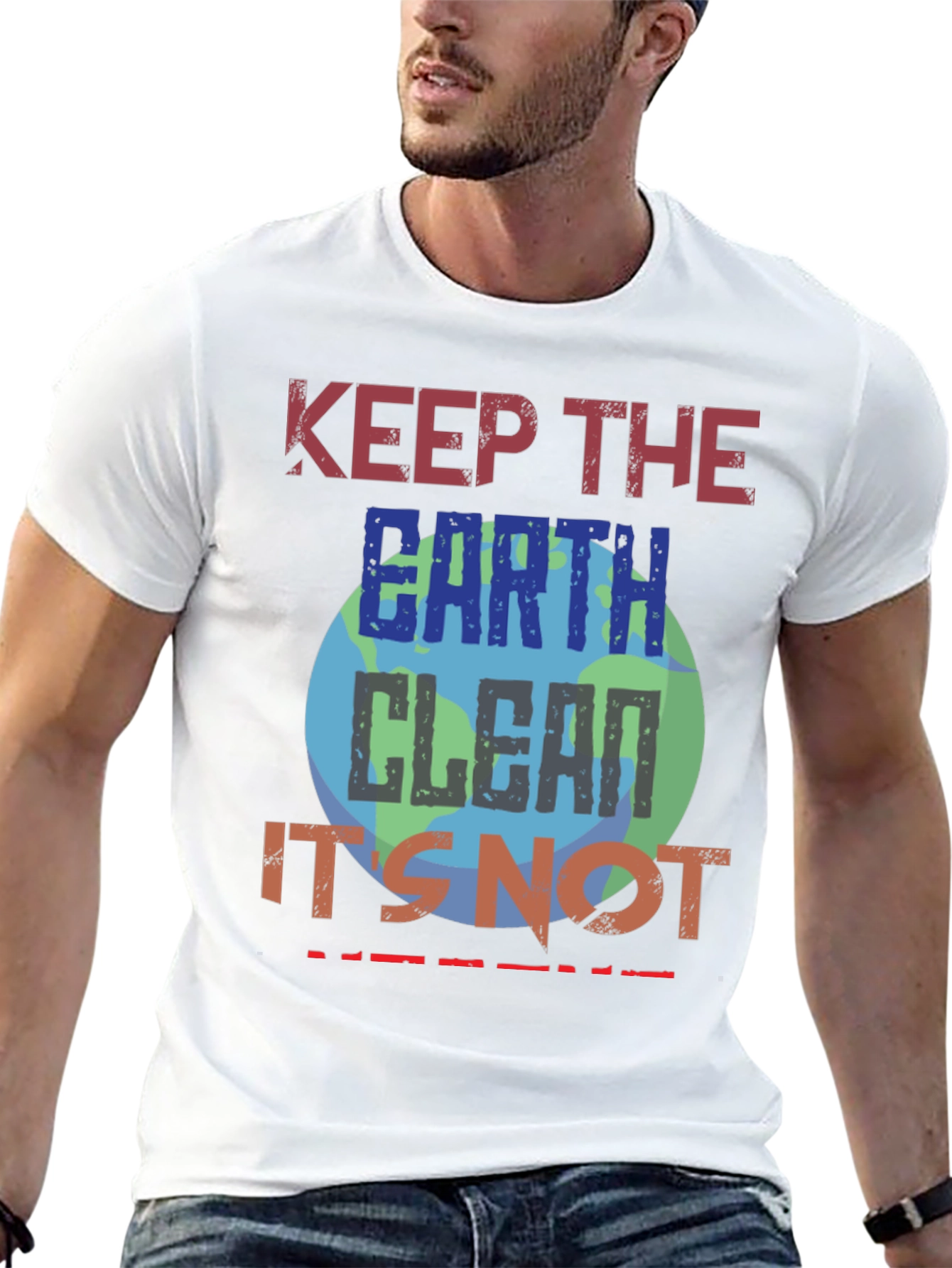 Keep Earth Clean T-Shirt - Eco-Friendly Planet Design