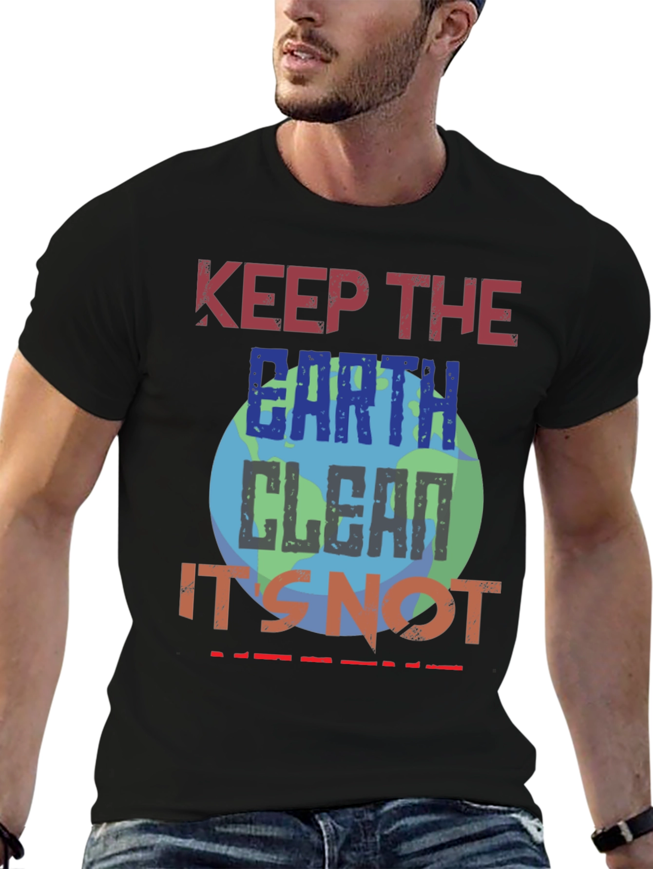 Keep Earth Clean T-Shirt - Eco-Friendly Planet Design