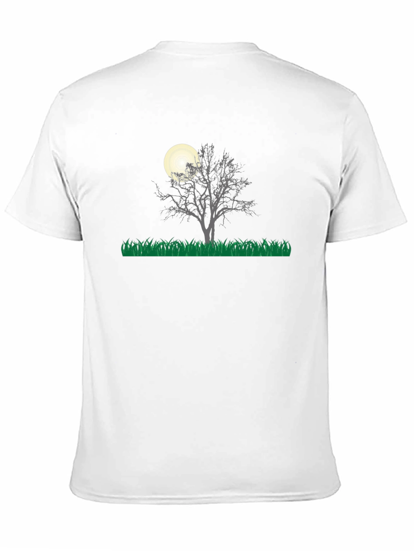 Eerie Night Tree Graphic Tee - Black Cotton Blend