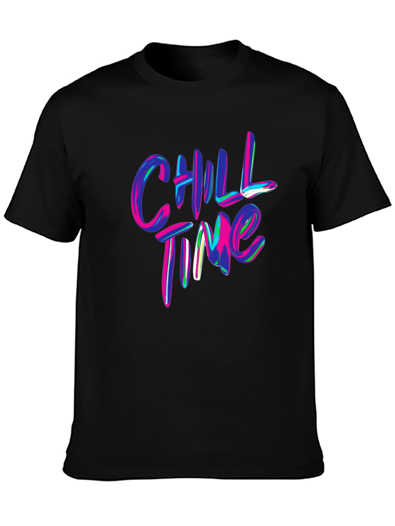 Chill Time Graphic Tee - Vibrant & Relaxed Style