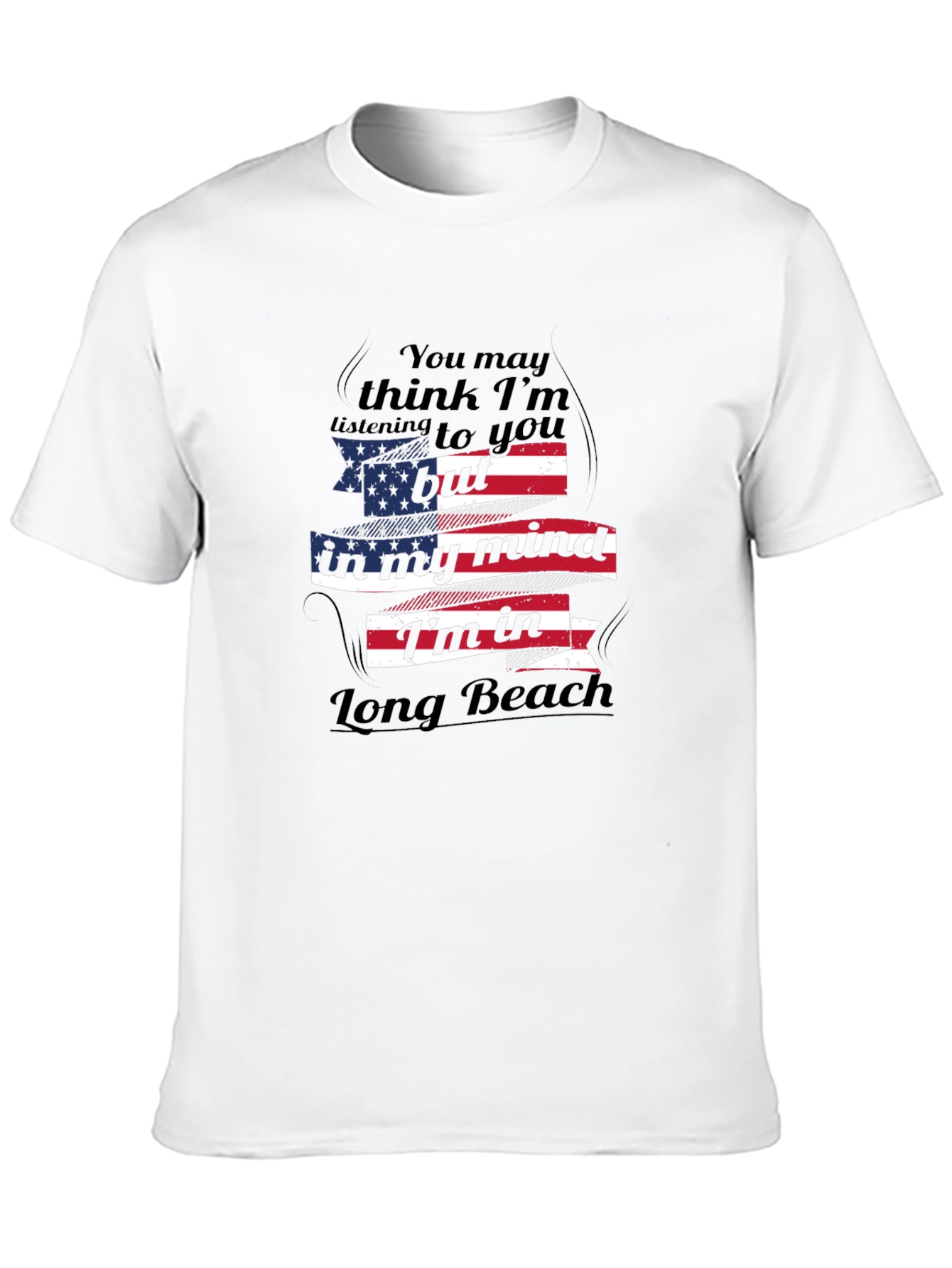 Long Beach Mind T-Shirt - Patriotic Design