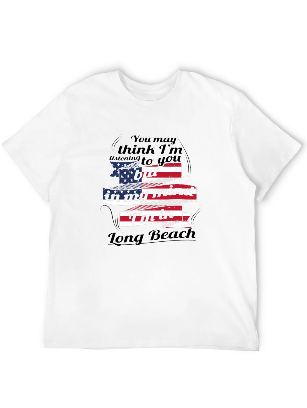 Long Beach Mind T-Shirt - Patriotic Design