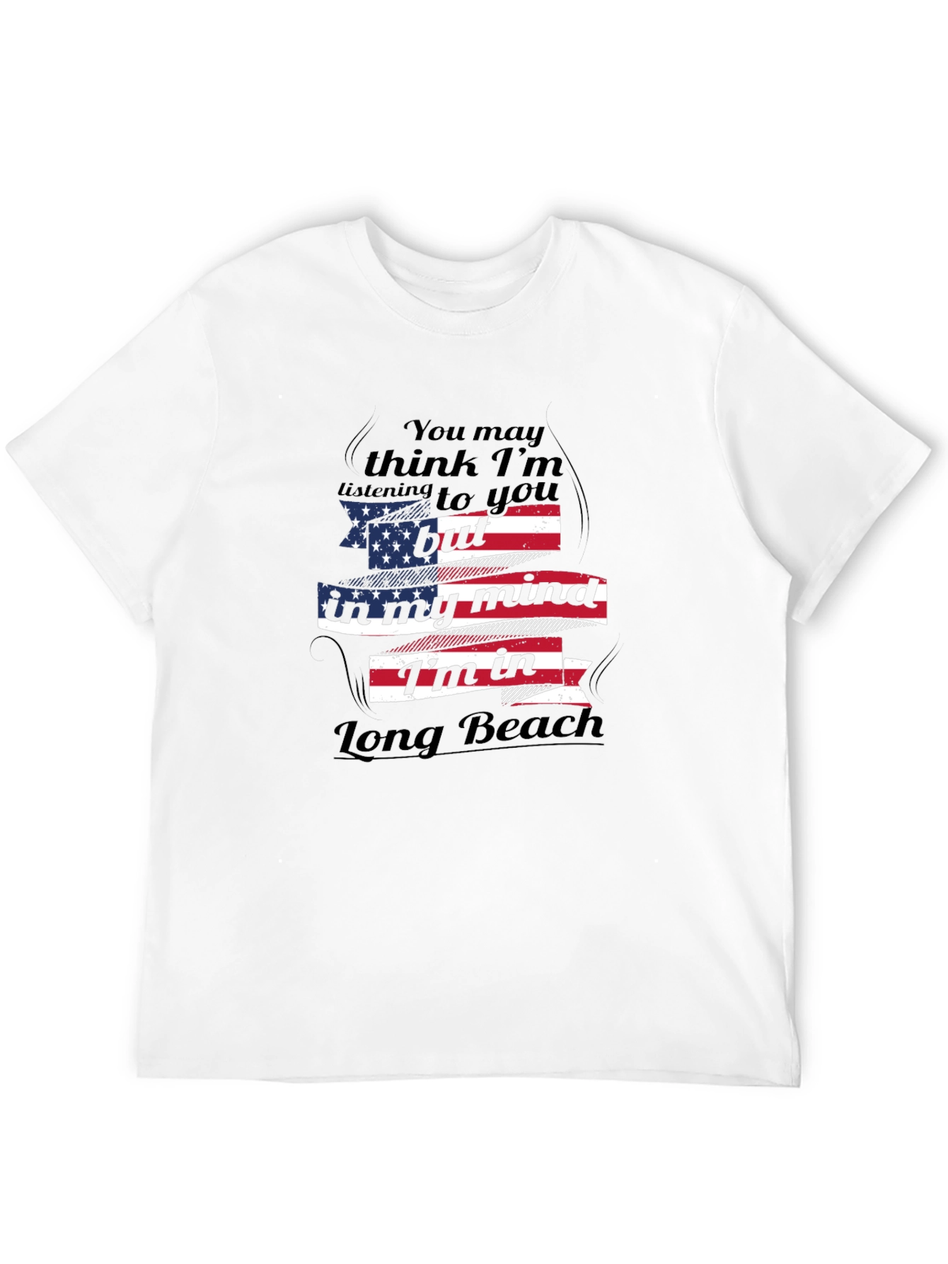 Long Beach Mind T-Shirt - Patriotic Design