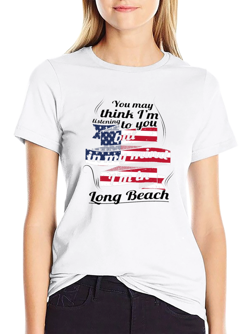 Long Beach Mind T-Shirt - Patriotic Design