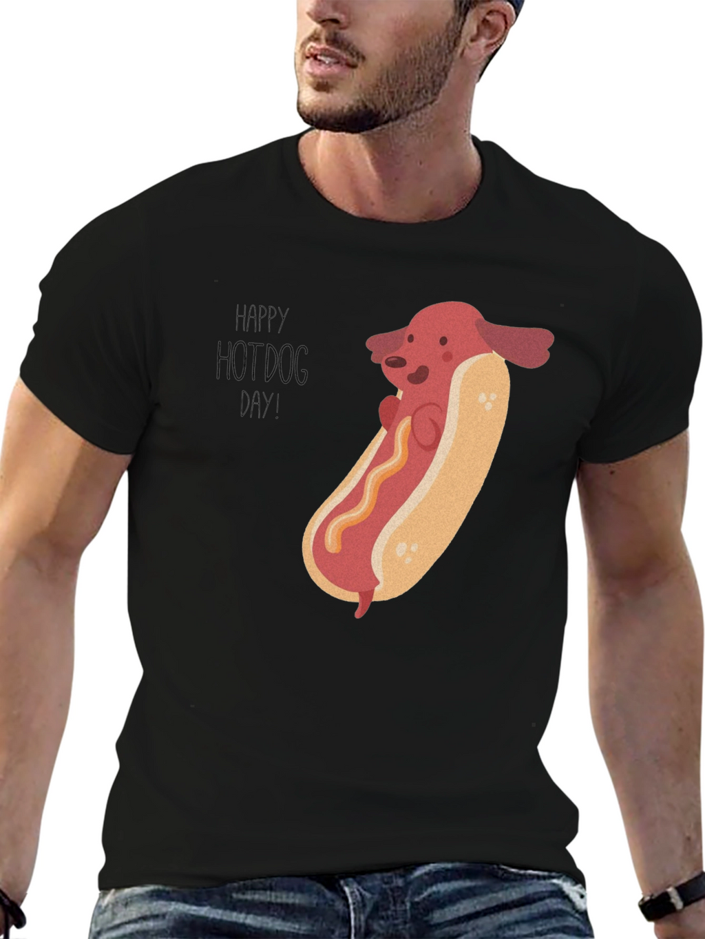 Hot Dog Dachshund Graphic T-Shirt
