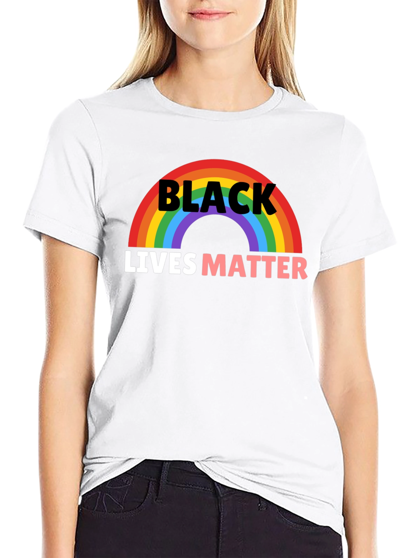 Black Lives Matter Rainbow Graphic Tee
