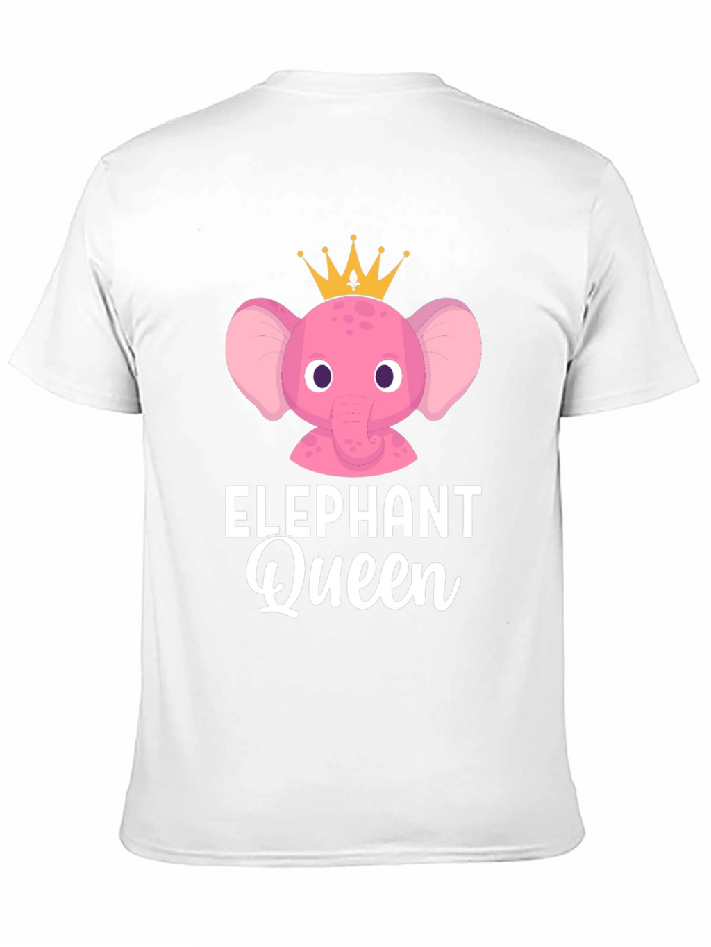 Elephant Queen Graphic T-Shirt - Cute Cartoon Animal Tee