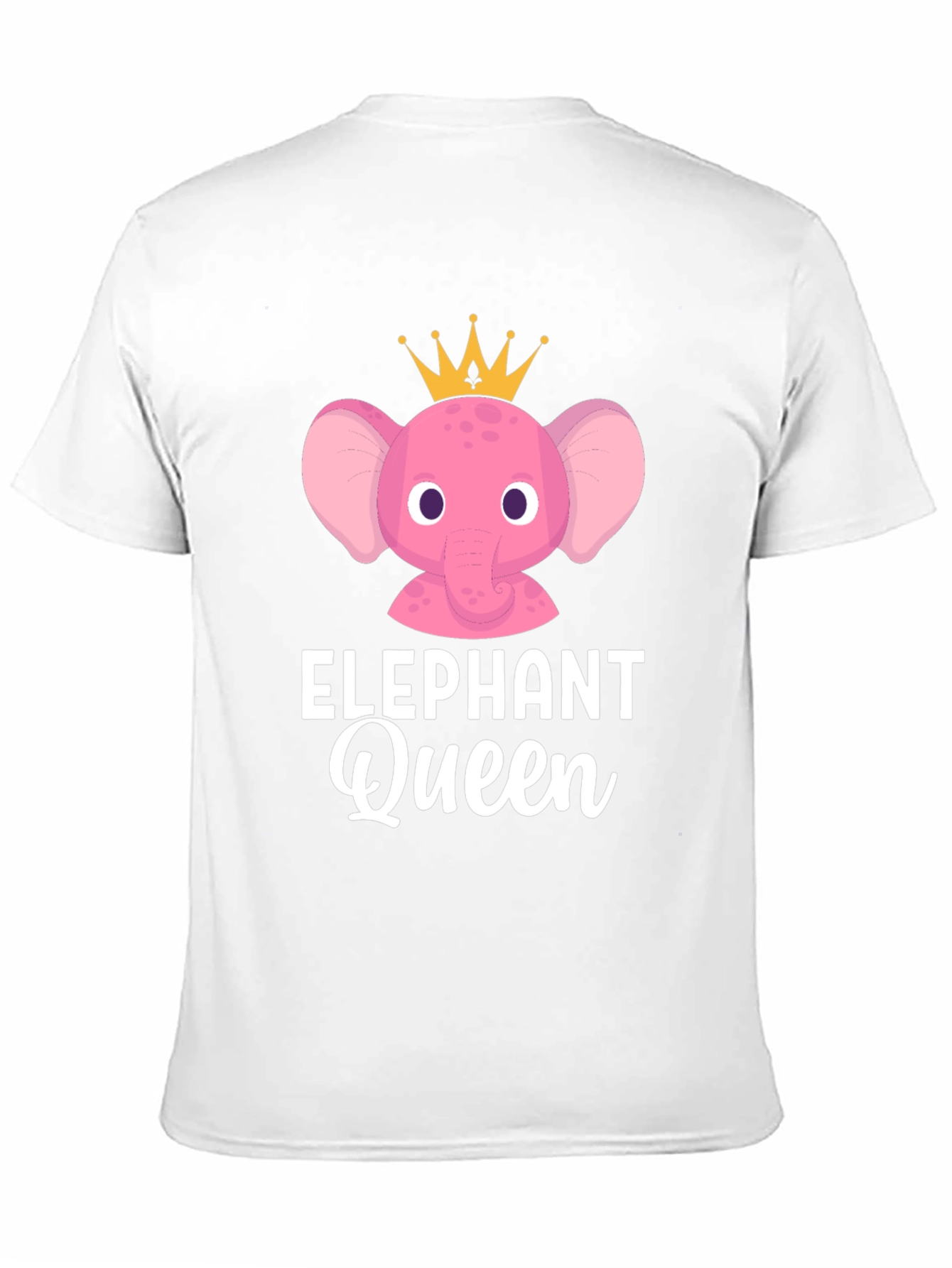 Elephant Queen Graphic T-Shirt - Cute Cartoon Animal Tee