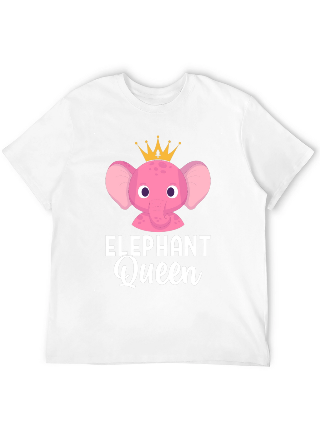 Elephant Queen Graphic T-Shirt - Cute Cartoon Animal Tee
