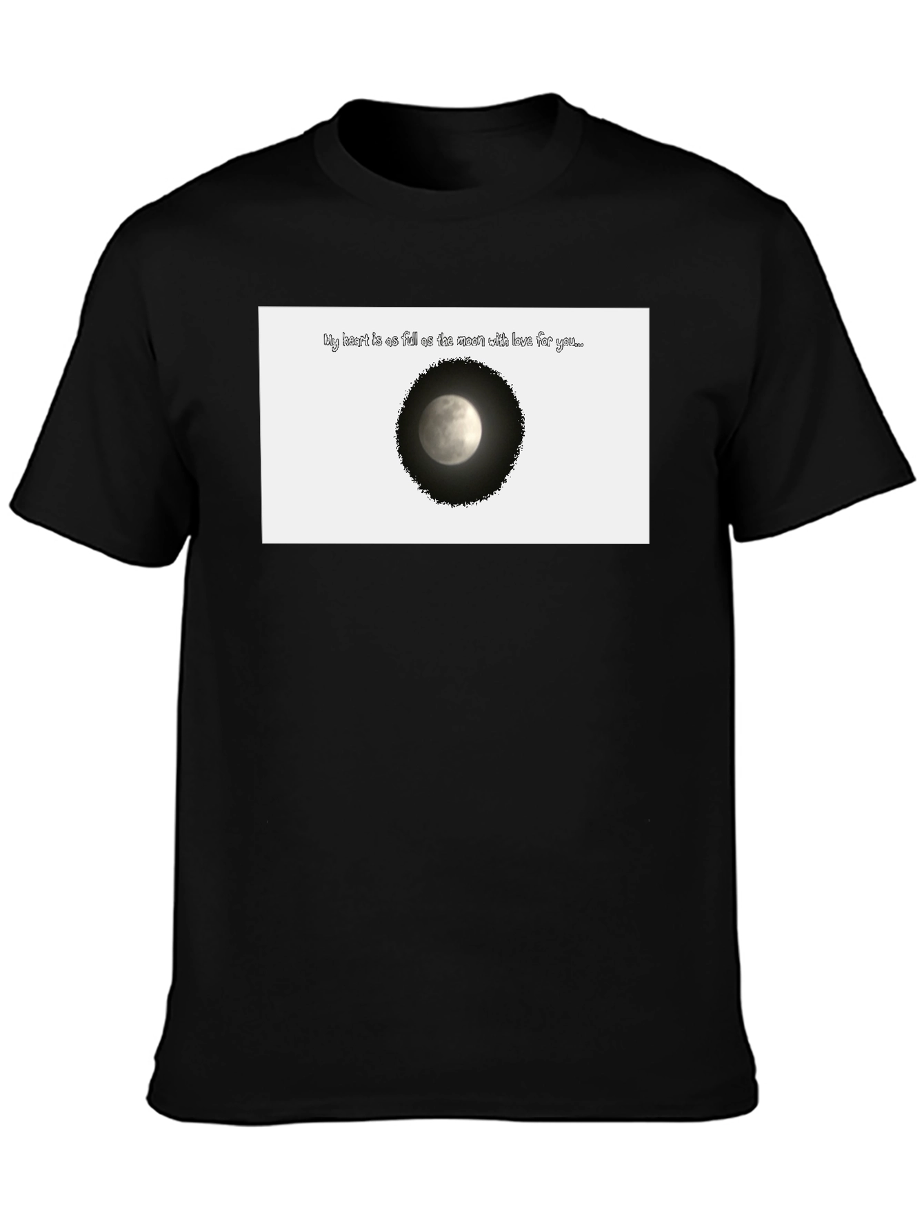 Moon Love T-Shirt - Heart Full of Love Design