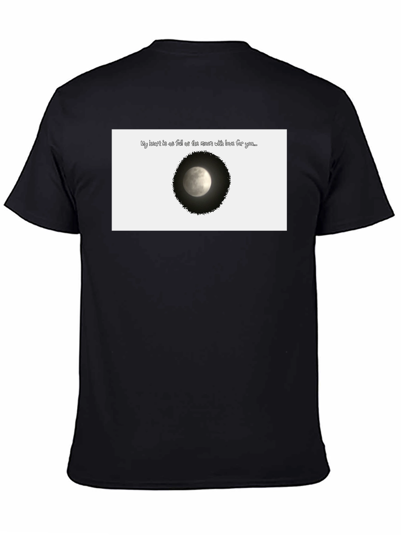 Moon Love T-Shirt - Heart Full of Love Design