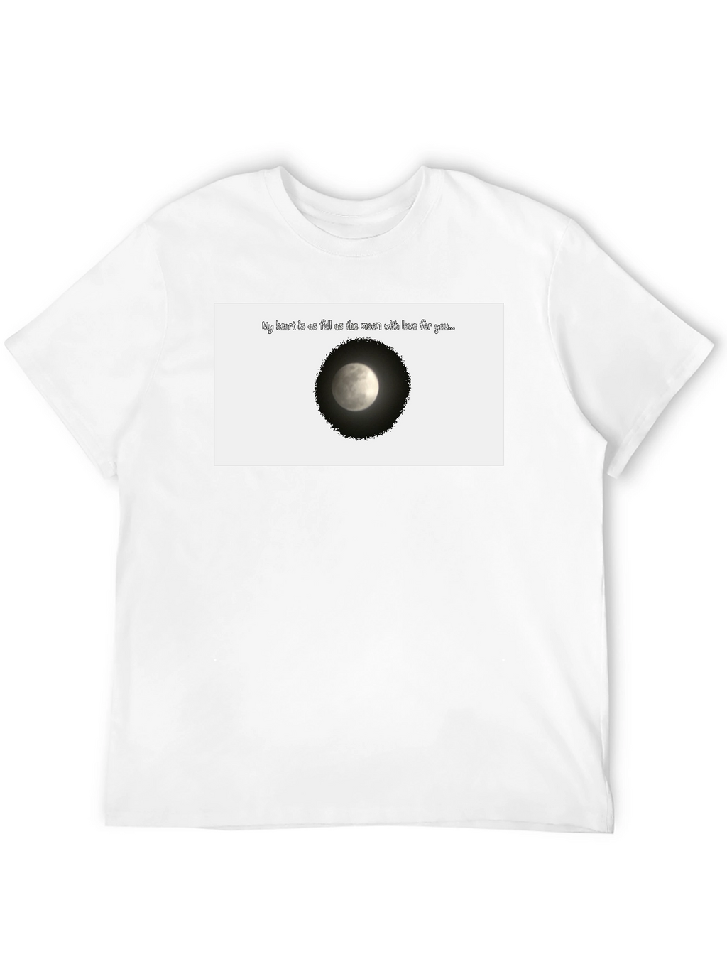 Moon Love T-Shirt - Heart Full of Love Design