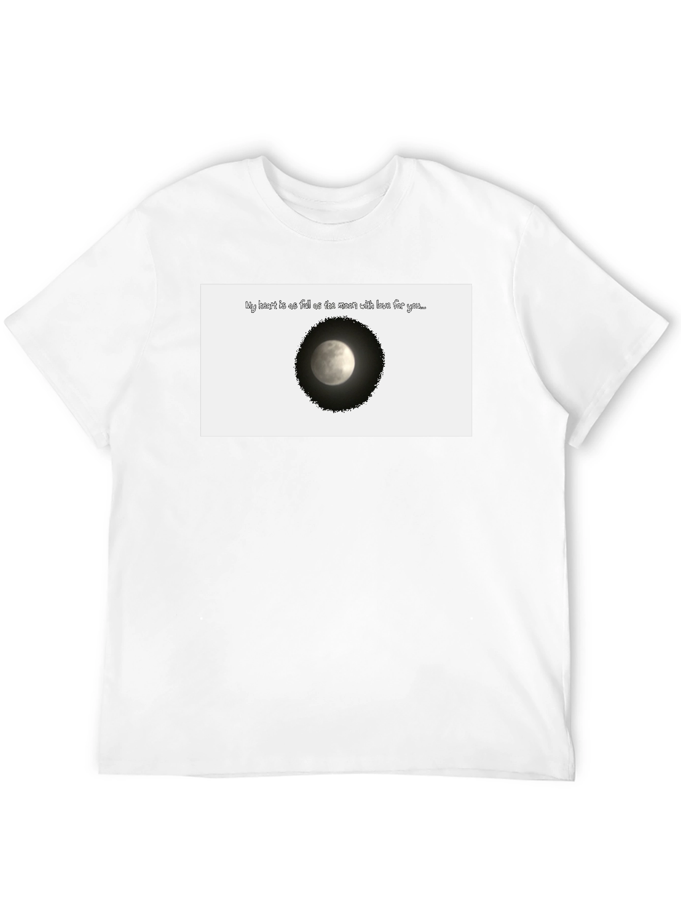 Moon Love T-Shirt - Heart Full of Love Design