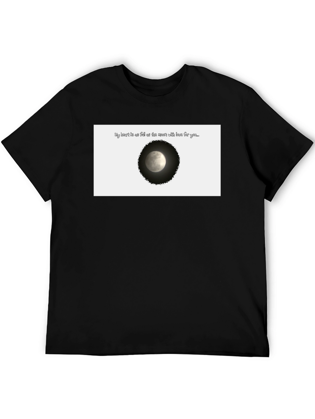 Moon Love T-Shirt - Heart Full of Love Design