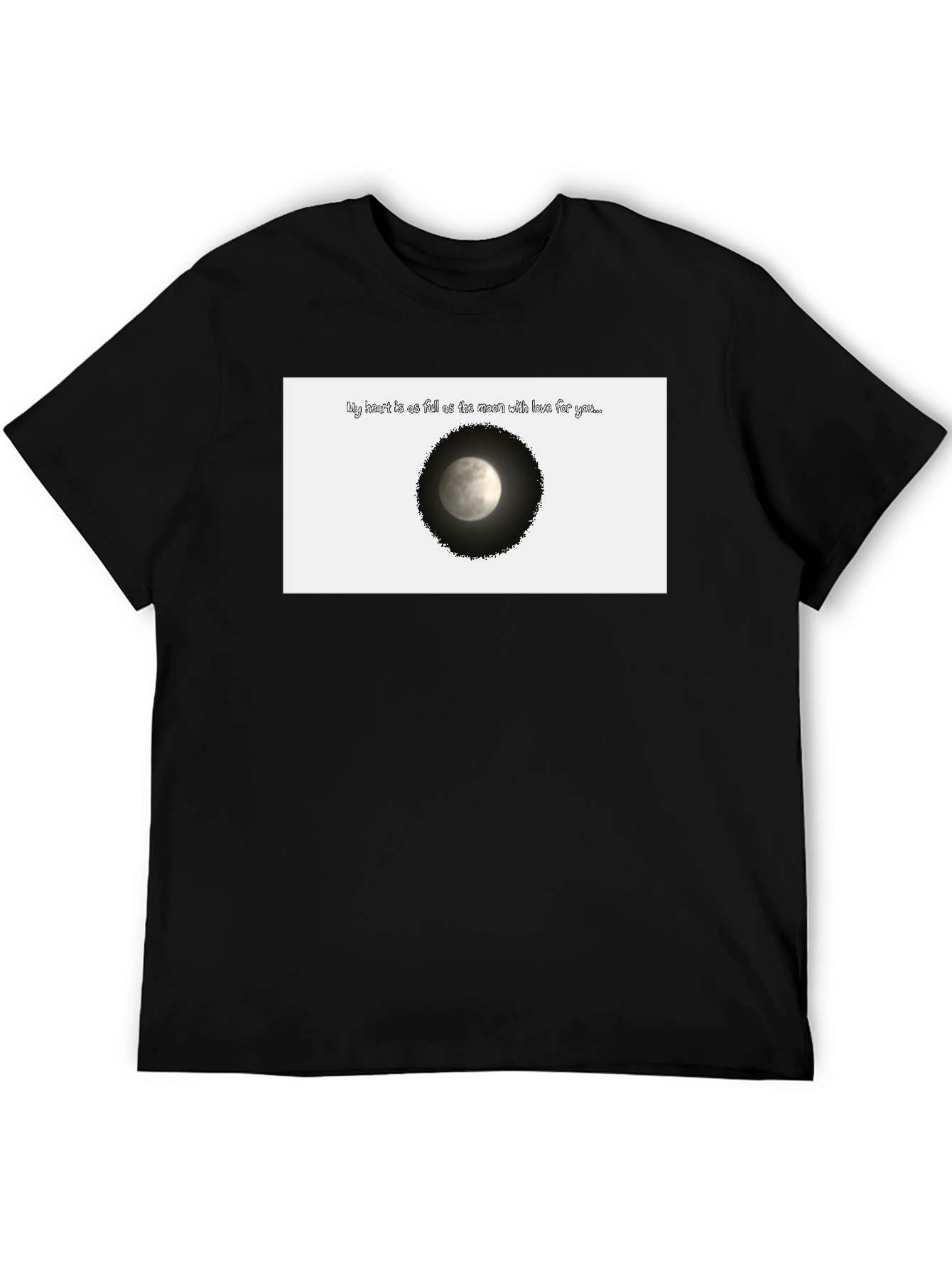 Moon Love T-Shirt - Heart Full of Love Design
