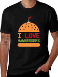 I Love Hamberders Graphic T-Shirt - Funny Foodie Tee