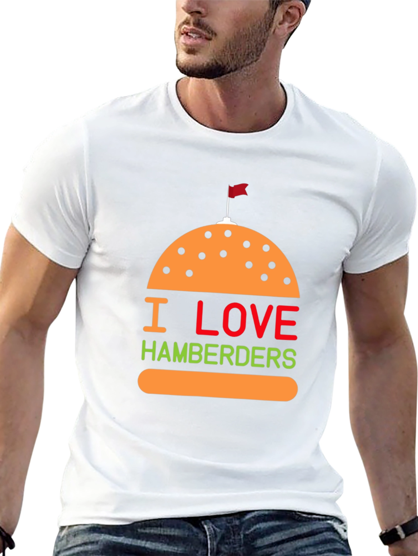 I Love Hamberders Graphic T-Shirt - Funny Foodie Tee