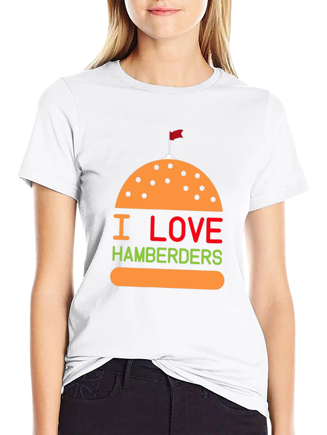 I Love Hamberders Graphic T-Shirt - Funny Foodie Tee
