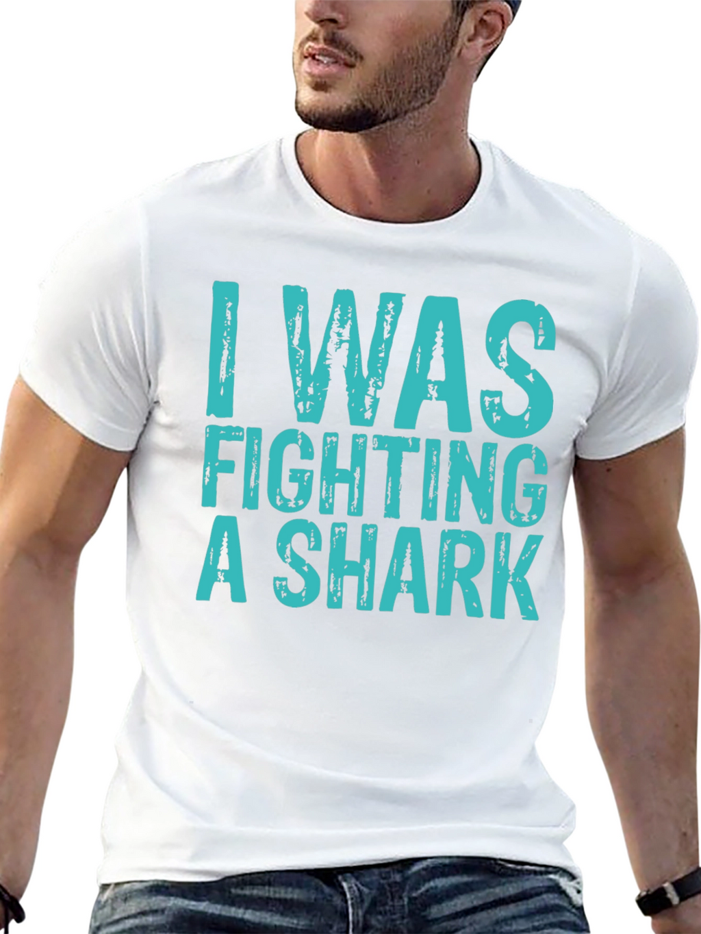 I Was Fighting A Shark Graphic Tee