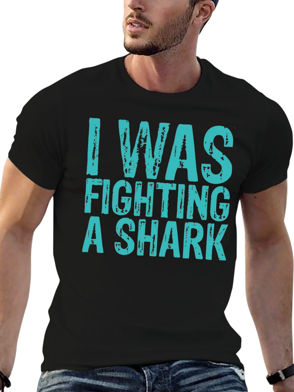 I Was Fighting A Shark Graphic Tee
